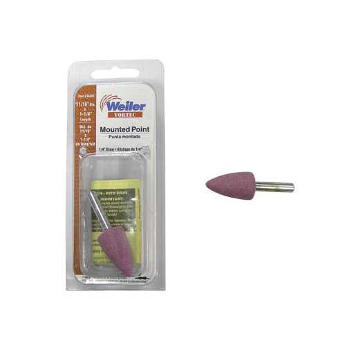 36801weiler-stem-mounted-point-1116-dia-x-114-l-x-14-stem-cone-shaped-a12-for-grinding-and-metal-removal-aluminum-oxide-grain-maximum-48-000-rpm-for-use