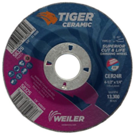 58331weiler-58331-gw7-x-14-x-78-cer24r-t27-tiger-ceramic-grinding-wheels