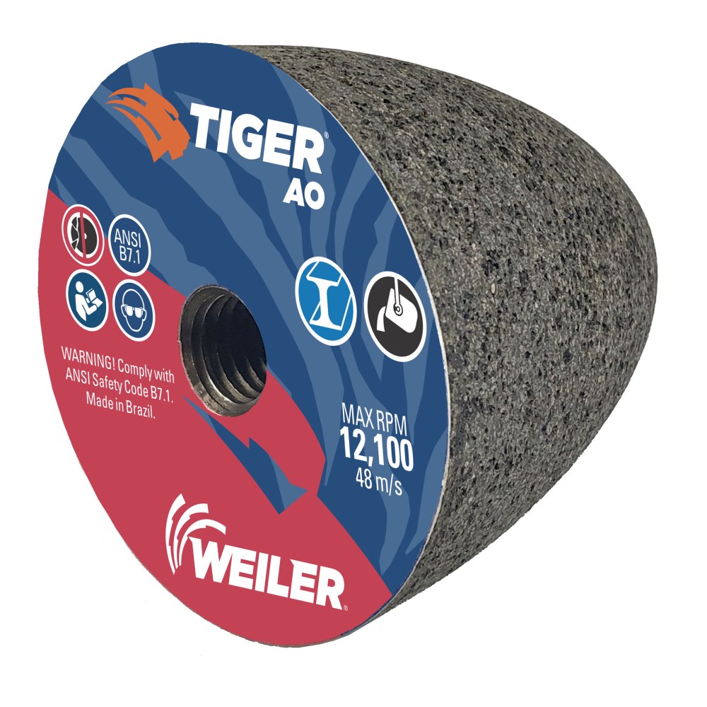 68314weiler-tiger-ao-3-x-3-inch-type-16-cones-deliver-the-right-combination-of-performance-and-value-aluminum-oxide-grains-in-combination-with-a-strong-bond-deliver-long-product-life-and-a-consistent-cutrate-when-grinding-met