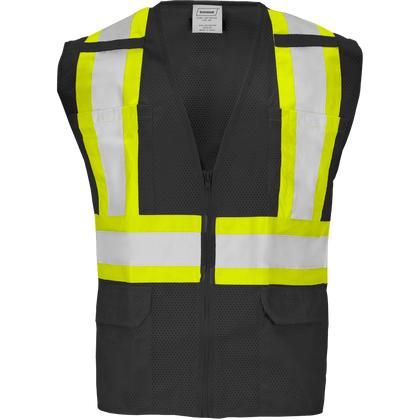 1287bkzrd01smtype-o-class-1-two-tone-hback-reflective-safety-vest-w-hpattern-and-contrasting-trim