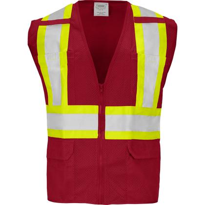 1287rzrd01smtype-o-class-1-two-tone-reflective-hback-zipper-safety-vest-w-contrast-tape-and-6-pockets