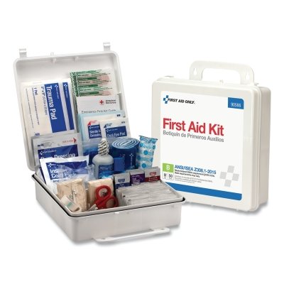 90566ensure-employee-safety-with-a-convenient-handy-plastic-first-aid-kit-containing-key-items-for-office-vehicle-and-worksite-kits-supplies-feature-bilingual-labels-in-english-and-spanish-for-easy-reading-in-an-emergency-thi