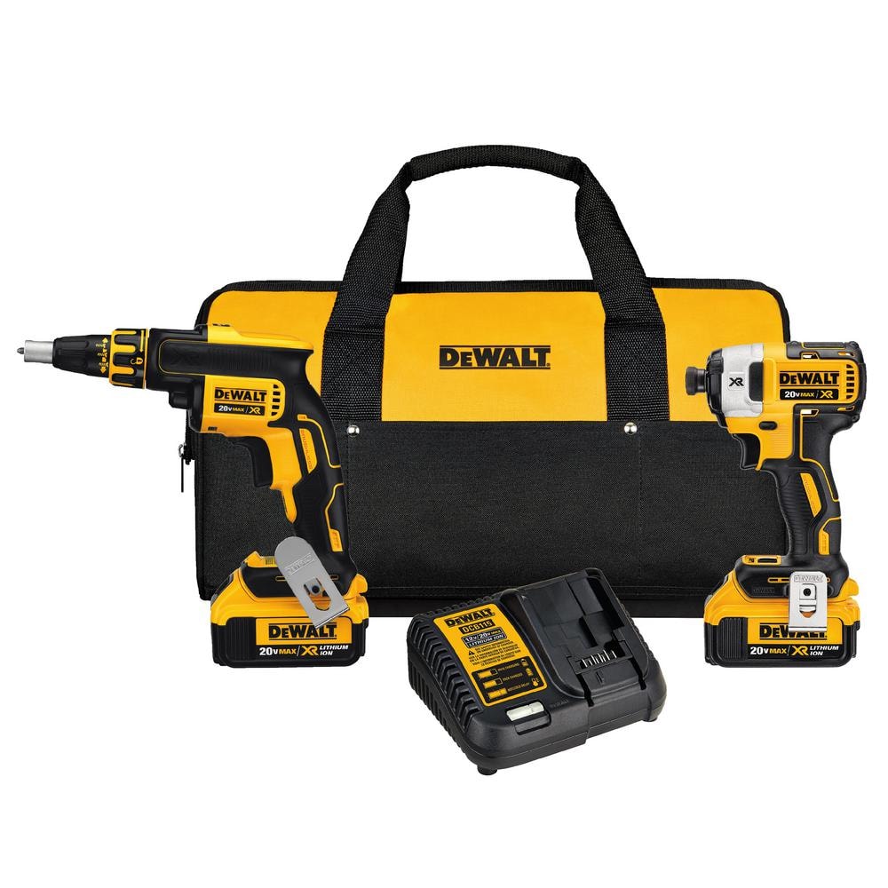 dck267m2dewalt-dck267m2-20v-drywall-screw-gunimpact-driver-kit-screw-gunimpact-driver-kit-comes-with-dcf620-drywall-screw-gun-dcf887-impact-driver-2-dcb204-batteries-charger-and-contractor-bag-screw-gun-delivers-up-to-4-400rp