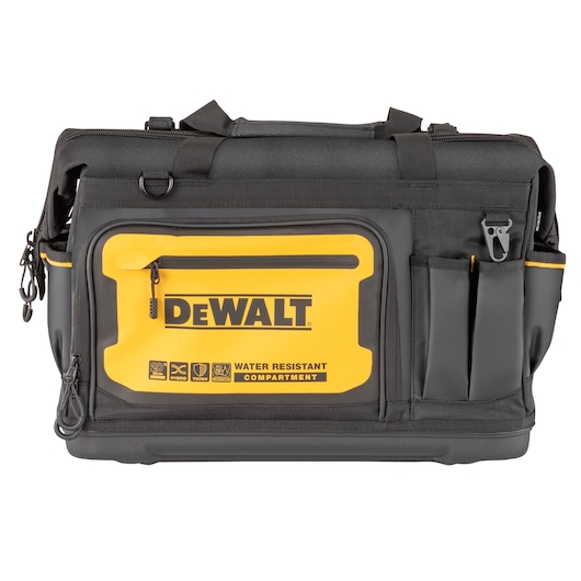 dwst560104dewalt-20-in-pro-open-mouth-tool-bag-featuring-a-durable-construction-and-an-ip54-waterresistant-compartment-this-storage-solution-protects-items-and-keeps-tools-closeathand-hivis-design-get-clear-visibility-of-tool