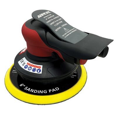 AirCat 6 Inch Composite 3/8 Inch Orbital Nonl Vacuum Palm Sander