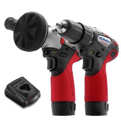 ACDelco ACDelco ARS1212-K6 G12 Series 12V Cordless Li-ion 3' Mini Polisher & 2-Speed 3/8"? Drill Driver Combo Tool Kit with 2 Batteries