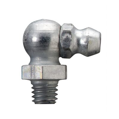 Alemite 90 Degree Elbow Fitting, M6; OAL 3/4"