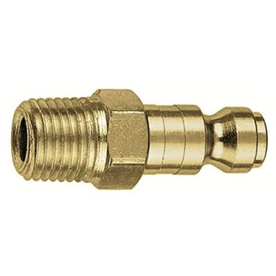 Amflo 1/4" Brass Coupler Plug with 1/4" MNPT T Style- Pack of 10
