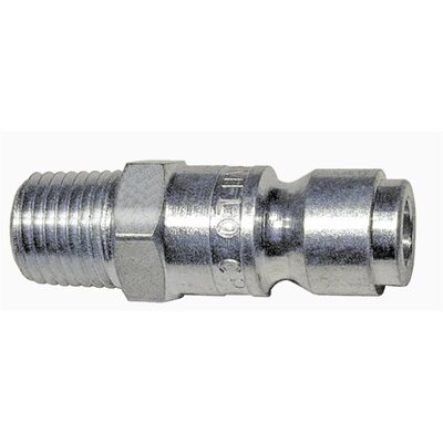 Amflo 3/8" Coupler Plug with 1/4" Male threads Automotive T style- Pack of 10