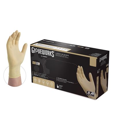 Gloveworks S HD P/F Textured Latex Gloves