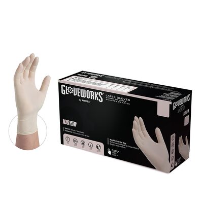 Gloveworks Powder Free Textured Latex Gloves