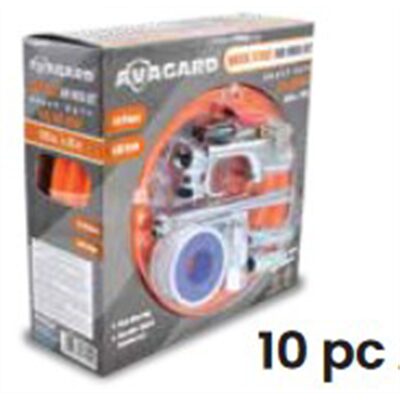 BluBird Avagard PVC Air Hose Assembly 3/8" x 25' w/ 9 Pc Steel Accessory Kit
