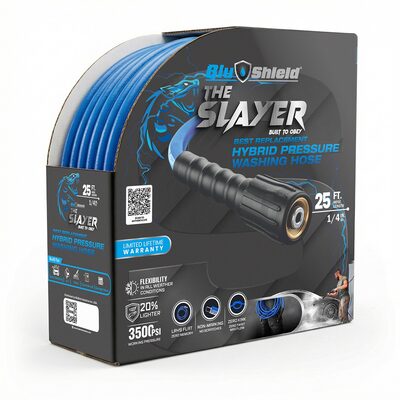 BluBird Blu Shield The Slayer Hybrid Pressure Washing Hose 1/4" X 25'