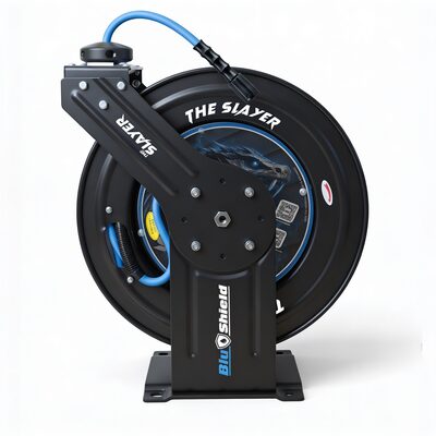 BluBird Blu Shield The Slayer Hybrid Pressure Washing Hose Reel 1/4" X 100'