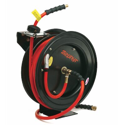 BluBird 3/8" x 25' Metal Retractable Rubber Air Hose Reel