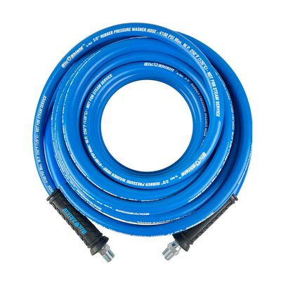 BluBird Tough Tek Rubber Pressure Washer Hose 3/8" x 50' - Blue | 4100 PSI Heavy Duty