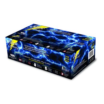 Atlantic Safety Company Black Lightning Small Black Nitrile Gloves