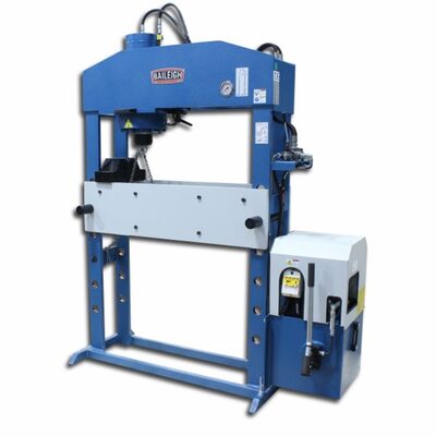 Baileigh HSP-66M-HD - 220V 3 Phase 66 Ton Hydraulic H-Frame Press, 9.84" Stoke