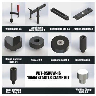 Baileigh WJT-CSKUW-16 - 40-Piece Starter Clamp Set for 16MM Tables
