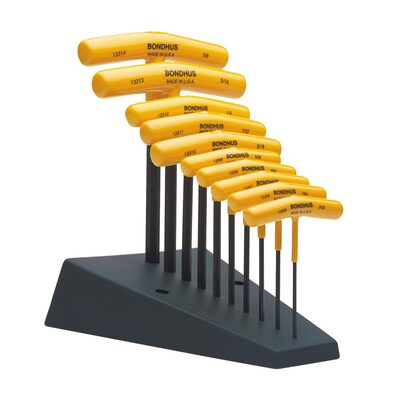Bondhus Corp. 10PC SAE T-Handle Hex Wrench Display