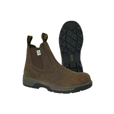 Blue Tongue Cigar Brown 6 in Safety Toe Slip On 8 US