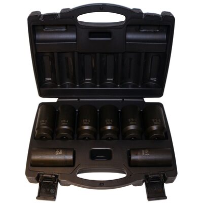Horizon Tool 8-piece 12-point axle nut socket set