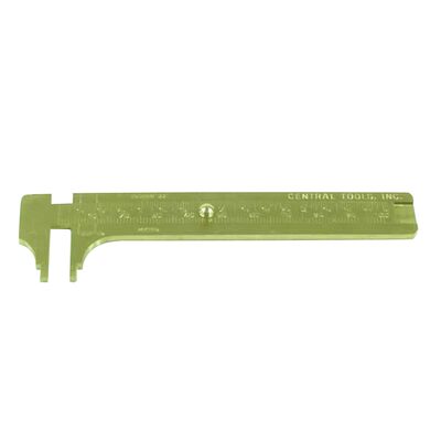 Central Tools BRASS CALIPER VERN 0-4IN POCKET