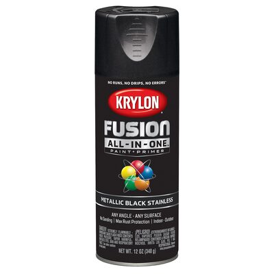 Krylon Metallic Black Stainless 12 oz.