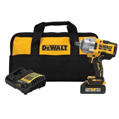 DeWalt 20V MAX* XR Brushless Cordless 3/4-in. High Torque Impact Wrench with Hog Ring Anvil Kit