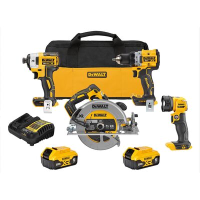 DEWALT 20V Max Xr Brushless 4 Tool Combo Kit