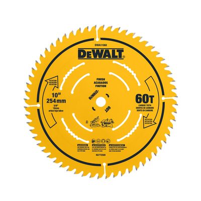 BLACK+DECKER 10 in. 60T Finish Circular Saw Blade