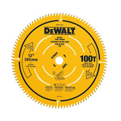 BLACK+DECKER 12 in. 100T Ultra Fine Finish Saw Blade
