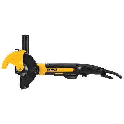 DEWALT 5 In. / 6 In. Brushless Small Angle Grinder, Rat Tail, With Adjustable Cut-Off Guard, Kickback Brake, No Lock