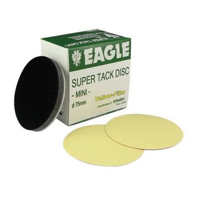 Eagle Abrasives, Inc. KOVAX Yellow-Film 730-1500 Abrasive Disc, 3 in, 1500 Grit, Super-Tack Attachment, Yellow