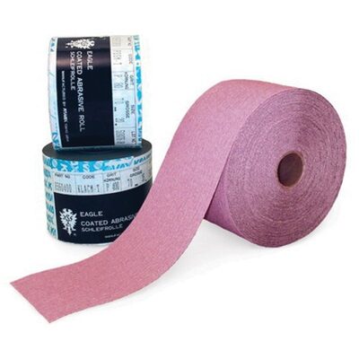 Eagle Abrasives, Inc. KOVAX Finkat 856-0080 File Sheet Roll, 2-3/4 in W x 20 m L, 80 Grit, P80-C Grade, Aluminum Oxide Abrasive