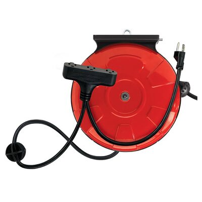 Coleman Cable Retractable Cord Rell with Black Tritap