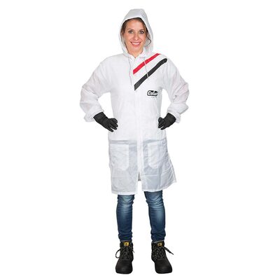 EMM Specilaties Colad 510156 5101 Series Blank Plain Spray Coat, Large, White, Nylon