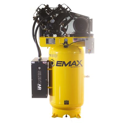 Emax Compressor Compressor 10 HP 2 Stg 3 Ph Vert 80 Gal