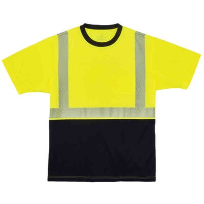 Ergodyne 8280BK M Lime Type R Class 2 Black T-Shirt