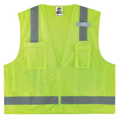Ergodyne 8249Z 2XL/3XL Lime Type R Class 2 Surveyors Vest