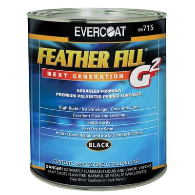 Fibre glass Evercoat FEATHER FILL G 2 100715 High-Build Polyester Primer Surfacer, 1 gal Round Can, Black
