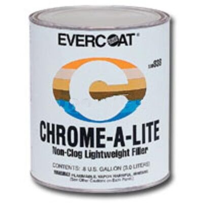 Fibre glass Evercoat CHROME-A-LITE 100838 Professional Lightweight Body Filler, 3 L Can, Yellow, Liquid