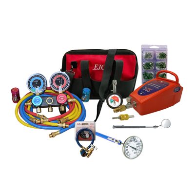 FJC R-1234yf A/C TOOLS IN A TOTE