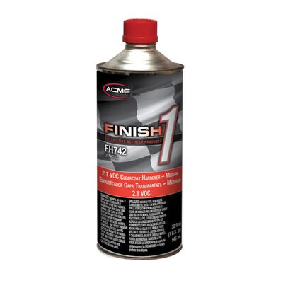 Finish 1 Automotive Refinish Products FH742-4 Medium 2.1 VOC Clearcoat Hardener, 1 qt Aerosol Can, Liquid