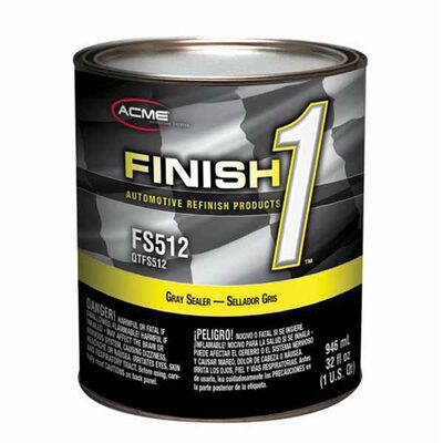 Finish 1 Automotive Refinish Products FS512-4 4.1 VOC Enamel Sealer Undercoat, 1 qt Can, Gray
