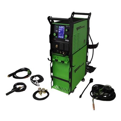 Forney Industries 250 MP (Multi-Process) PRO Welder with Hornet Spool Gun Accessory Package and Dual Cylinder Cabinet Cart