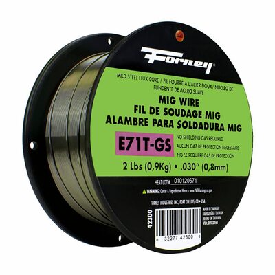 Forney Industries E71T-GS Self, Steel Flux-Core Welding Wire, .030 in x 2 Pound
