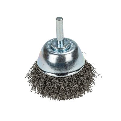 Forney Industries Command PRO Cup Brush, Crimped, 2-1/2 in x .014 in x 1/4 in Shank