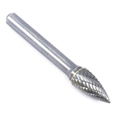 Forney Industries Tungsten Carbide Burr, 3/8 in Tree Pointed (SG-3)