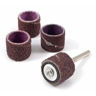 Forney Industries Sanding Drum Kit, 1/2 in x 1/2 in (5-Piece)
